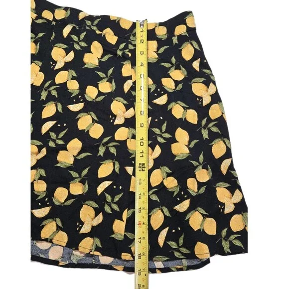 Philosophy Women’s Sz 10 Lemon Print Amalfi Coast Vacation Flowy Casual Skirt - Picture 7 of 11